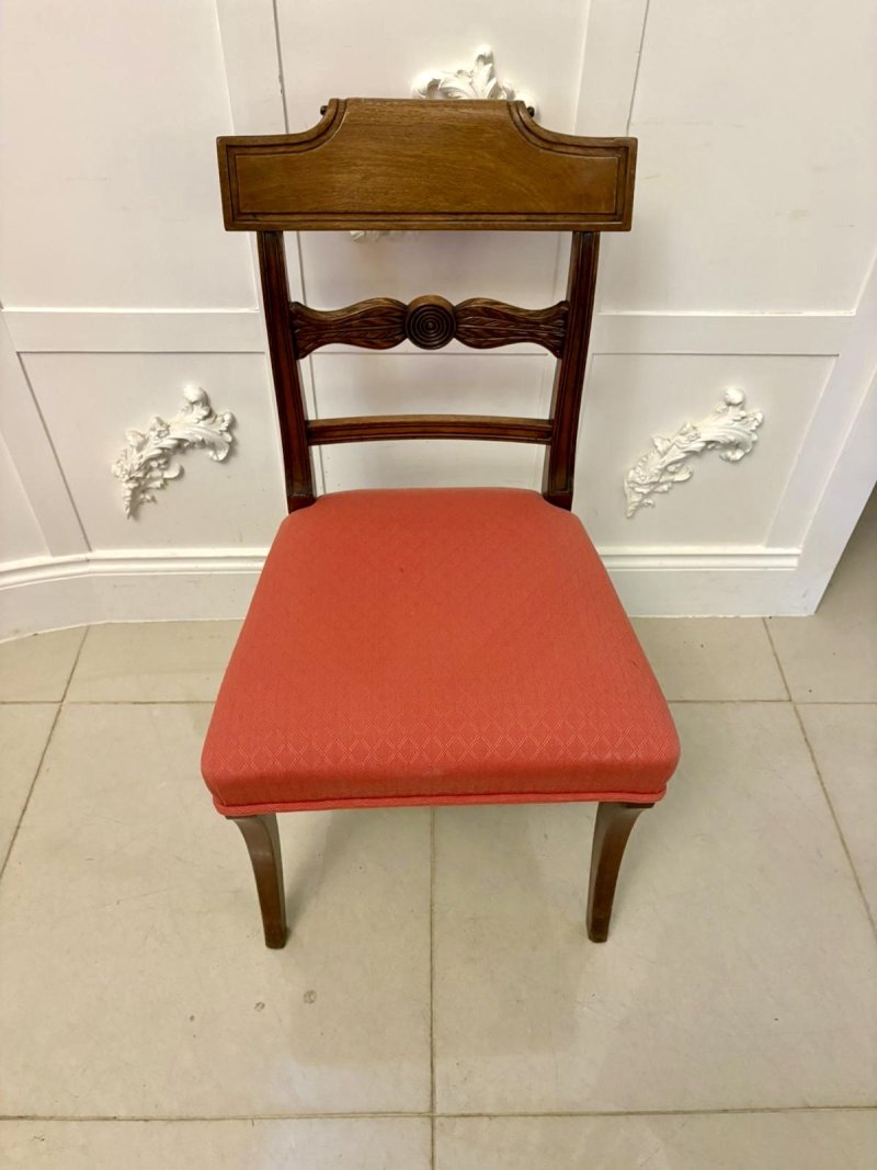 Antique Regency Set of 12 Mahogany Dining Chairs Including 2 Carvers - Image 20